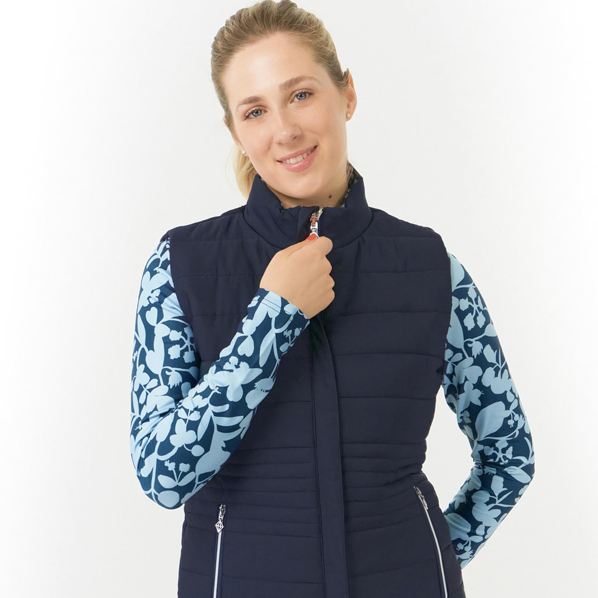 Pure Golf Eve Reversible Ladies Golf Gilet Midnight Rose